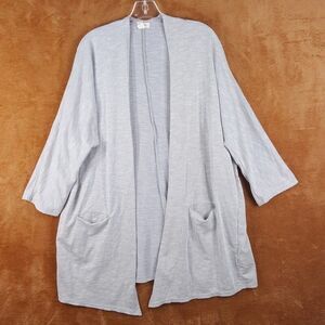 DONNI Womens Top One Size Tan Open Cardigan Lightweight Ribbed ANTHROPOLOGIE